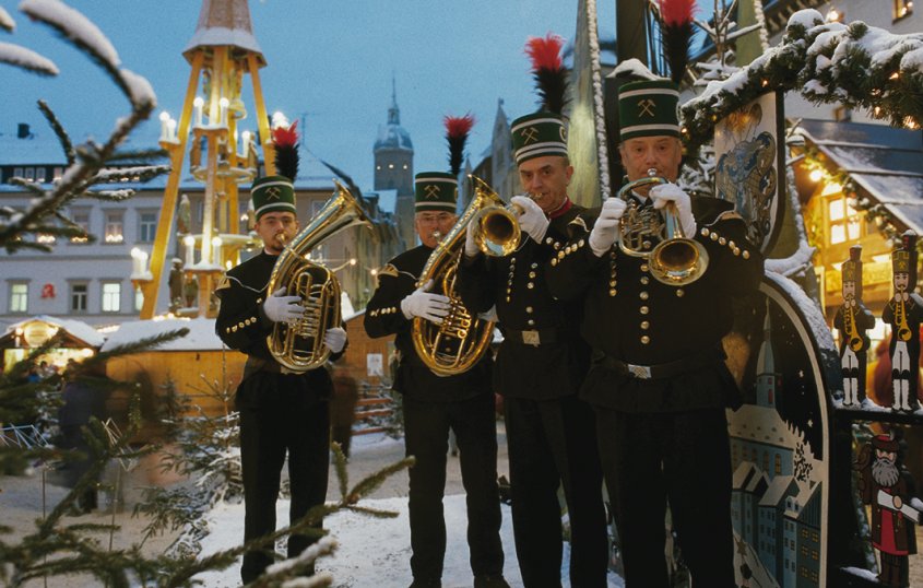 Bläser auf dem Weihnachtsmarkt © FVV Erzgebirge