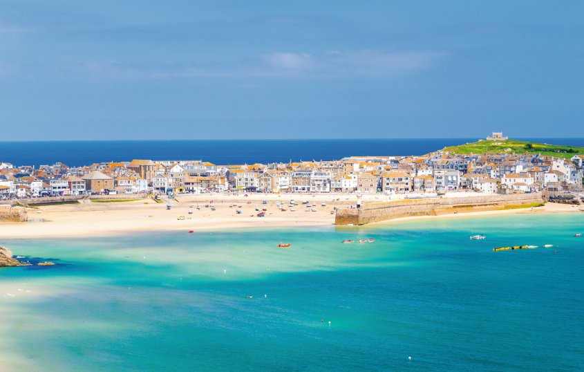 Blick auf St. Ives - Porthminster Beach &copy; ian woolcock-fotolia.com
